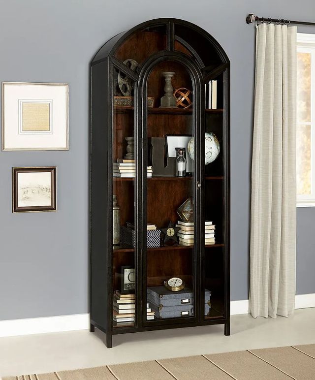 Hammary® Hidden Treasures Black Apothecary Cabinet-1