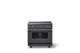 Viking® 5 Series 36" Cast Black Pro Style Induction Range with Polished Chrome Trim-3