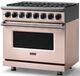 Viking® 7 Series 36" Blush Pro Style Dual Fuel Range-3