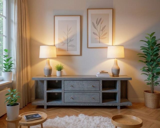 aspenhome® Latitude Deep Indigo 84'' Console with 2-Drawers-1
