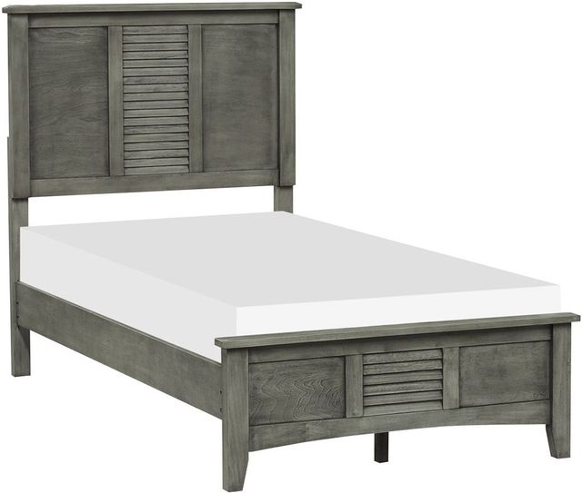 Homelegance® Garcia Gray Twin Panel Bed-0
