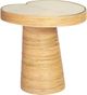 TOV Furniture Felicia Lilypad Glass Top 18" Nesting Table with Natural Base-3