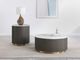 Coaster® Jason White End Table with Charcoal Base-3