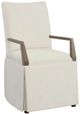Fairfield® Customizable Entree Dining Concave Short Back Skirted Arm Chair-0