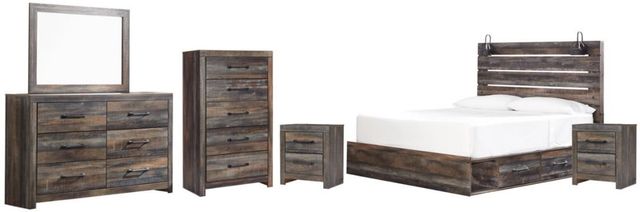 Signature Design by Ashley® Drystan 6-Piece Multi King Panel Bed Set-0