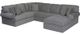 Dynasty Furniture 3-Piece Gray Right-Arm Facing Sectional and Chaise -0