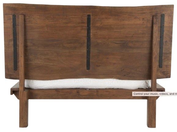 Home Trends & Design London Loft Antique Zinc/Walnut Queen Panel Bed-3