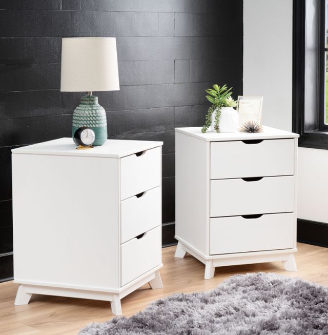 Powell® Portix 2-Piece White Nightstand Set-1