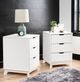 Powell® Portix 2-Piece White 3-Drawer Nightstand Set-1