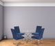 Kwality Imports Regan 2-Piece Blue Accent Chairs Set-2