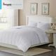 Olliix by Sleep Philosophy White Full/Queen Warmer 300 Thread Count Cotton Sateen White Down Alternative 3M Thinsulate Comforter-1