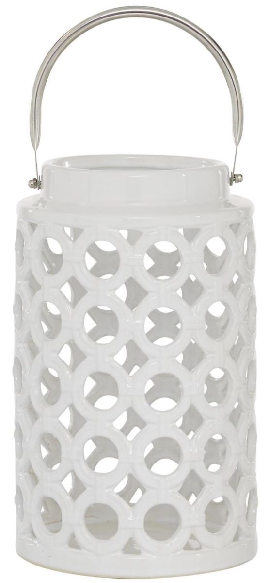 Deco Marche White 11” Candle Lantern-2