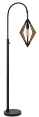 Cal® Lighting & Accessories Valence Black/Wood Floor Lamp-0