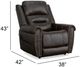 Flexsteel® Oscar Molasses Power Lift Recliner with Right-Hand Control and Power Headrest-2