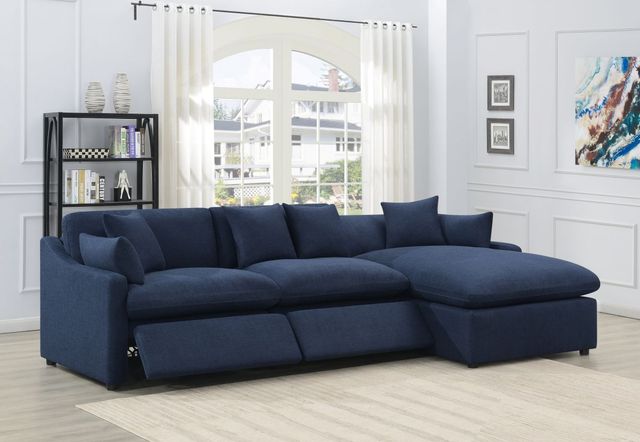 Coaster® Destino 3-Piece Midnight Blue Modular Power Sectional-1
