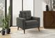 Monarch Specialties Inc. Dark Grey 31" Accent Chair with Walnut Wood Legs-1