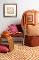 Surya Tilda Burnt Orange 59"x51" Throw Blanket-4
