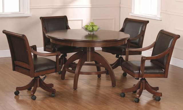 HH2 Home Palm Springs Medium Brown Cherry Swivel/Adjustable Office Chair-2
