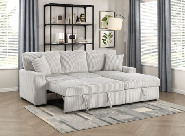 Homelegance® Marsh 2-Piece Gray Right-Arm Facing Sectional and Chaise-1