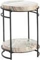 Crestview Collection Harvey Cream Accent Table with Black Frame-0