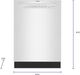 Bosch® 300 Series 24" White Front Control Built-In Dishwasher-2