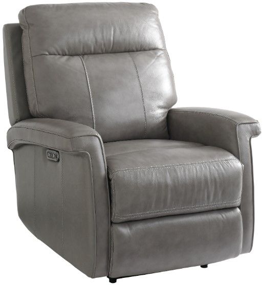 Bassett® Furniture Club Level Matthews Pewter Leather Wallsaver Power Recliner-0
