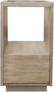 Riverside Furniture Sophie Glass Top Rectangular Chairside Table with Natural Base-3