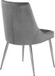 Meridian Furniture Karina Gray/Chrome Velvet Dining Chair-2