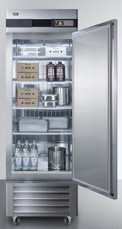 Summit® 28 in. 23.0 Cu. Ft. Stainless Steel Column Refrigerator-3
