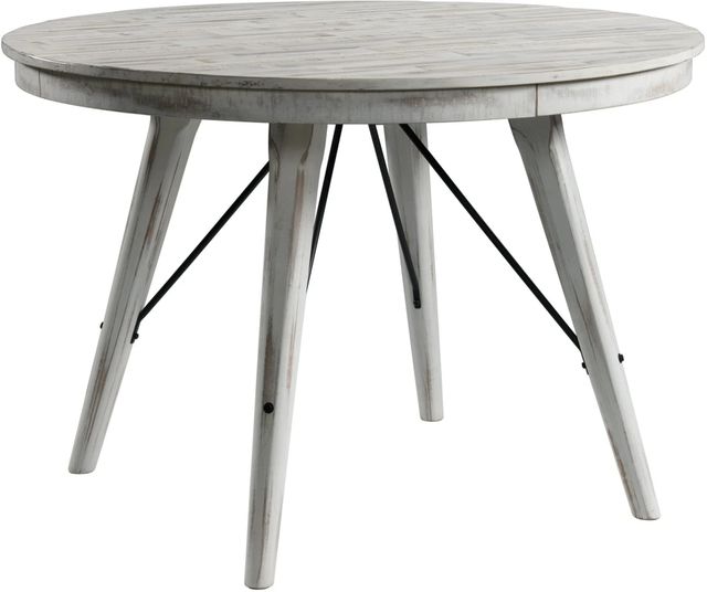 Intercon Modern Rustic Weathered White Round Counter Table-0