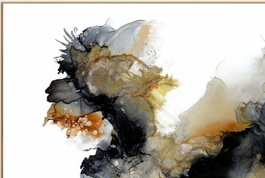 Classic Home Rorschach Black/White Painting Art-1