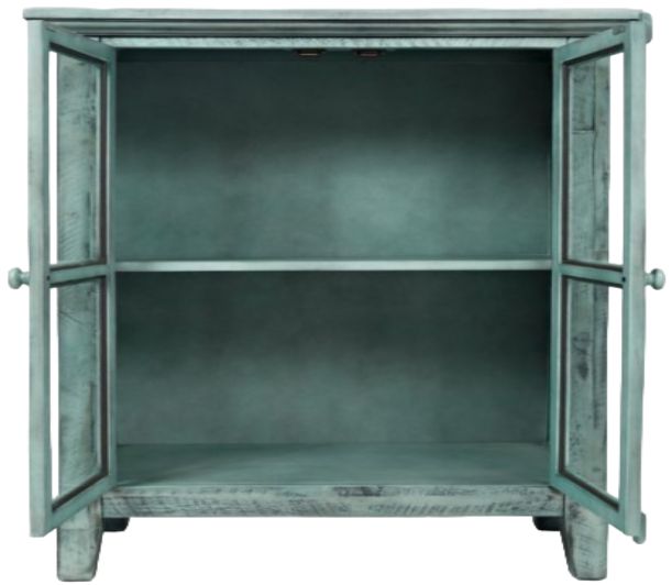 Jofran Inc. Rustic Shores Surfside Blue 2-Door Accent Cabinet-2