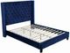 Furniture of America® Ryleigh Navy Queen Panel Bed-1