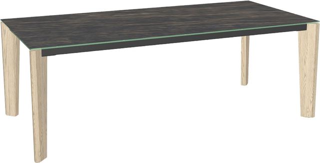 Amisco Customizable Fabiola 84" Rectangular Dining Table with 0.5" Italian Porcelain on Glass Top-0