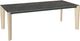 Amisco Customizable Fabiola 84" Rectangular Dining Table with 0.5" Italian Porcelain on Glass Top-0