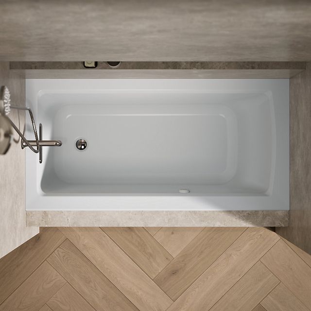 KOHLER® Archer® Ice Gray 60" x 30" Alcove Heated Bubble Massage™ Air Bath - Left Drain-2