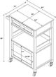 Linon Mitchell Black Kitchen Cart with Granite Top-2