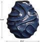 Uttermost® Helix Swirl Glossy Blue Glaze Indoor-Outdoor Ceramic Vase-2