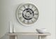 Monarch Specialties Inc. White 30" Oversized Round Wall Clock with Roman Numerals on White Gear Mech-2