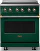 Viking® 5 Series 30" Ivy Pro Style Induction Range with Brushed Brass Trim-0