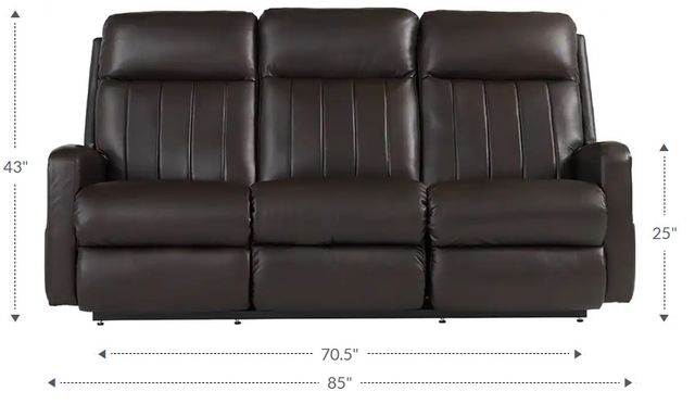 La-Z-Boy® Finley Stone Leather Manual Wall Reclining Sofa-2