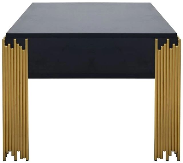 New Classic® Home Furnishings Empire Black Coffee Table with Gold Base-4