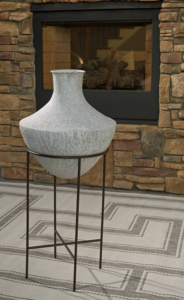 Signature Design by Ashley® Estonbank Distressed Cream 35" Vase-4