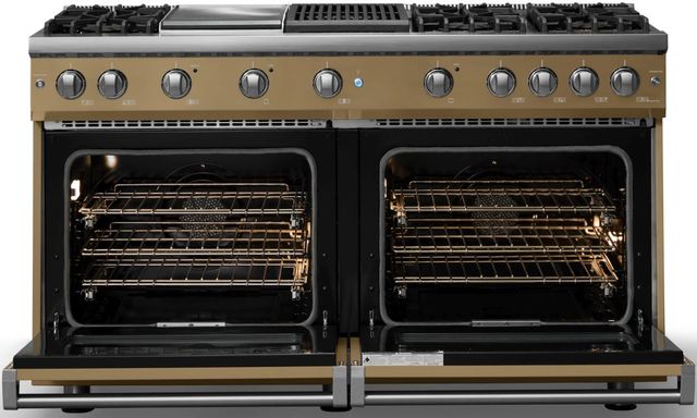 Viking® 5 Series 60" Golden Hour Pro Style Gas (NG) Range with Polished Chrome Trim-1