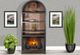 Sunny Designs™ Chill Arch Black Majic Bookcase with Fireplace Option-5