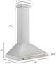 ZLINE 36" Autograph Edition Stainless Steel Wall Mounted Range Hood-4