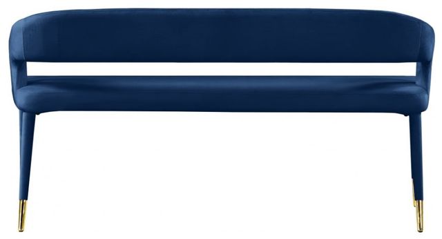 Meridian Furniture Destiny Navy Velvet Bench-1
