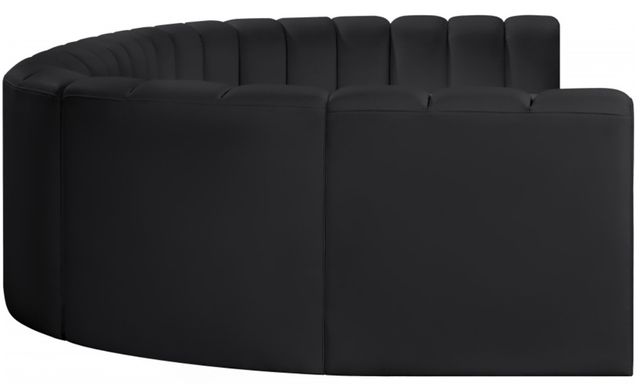 Meridian Furniture Arc 8-Piece Black Vegan Leather Sectional-3