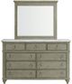Elements International Kendari Grey Dresser and Mirror Set-1