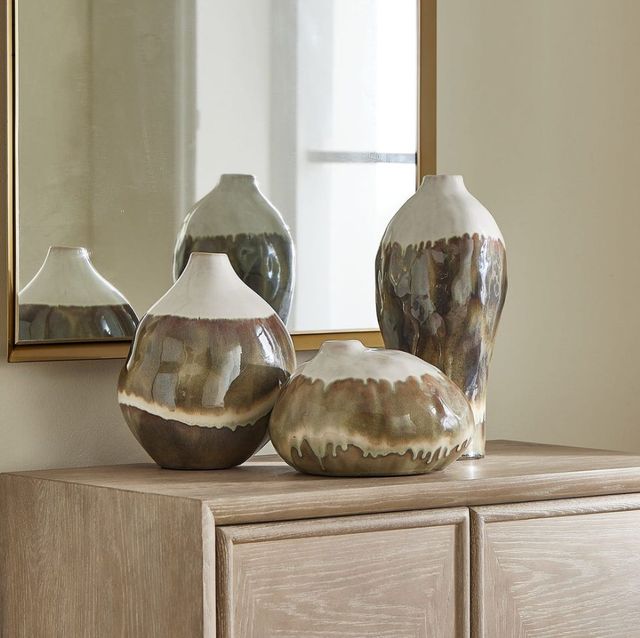 Uttermost® Earthflow 3-Piece Brown/Ivory Indoor-Outdoor Vase Set-1